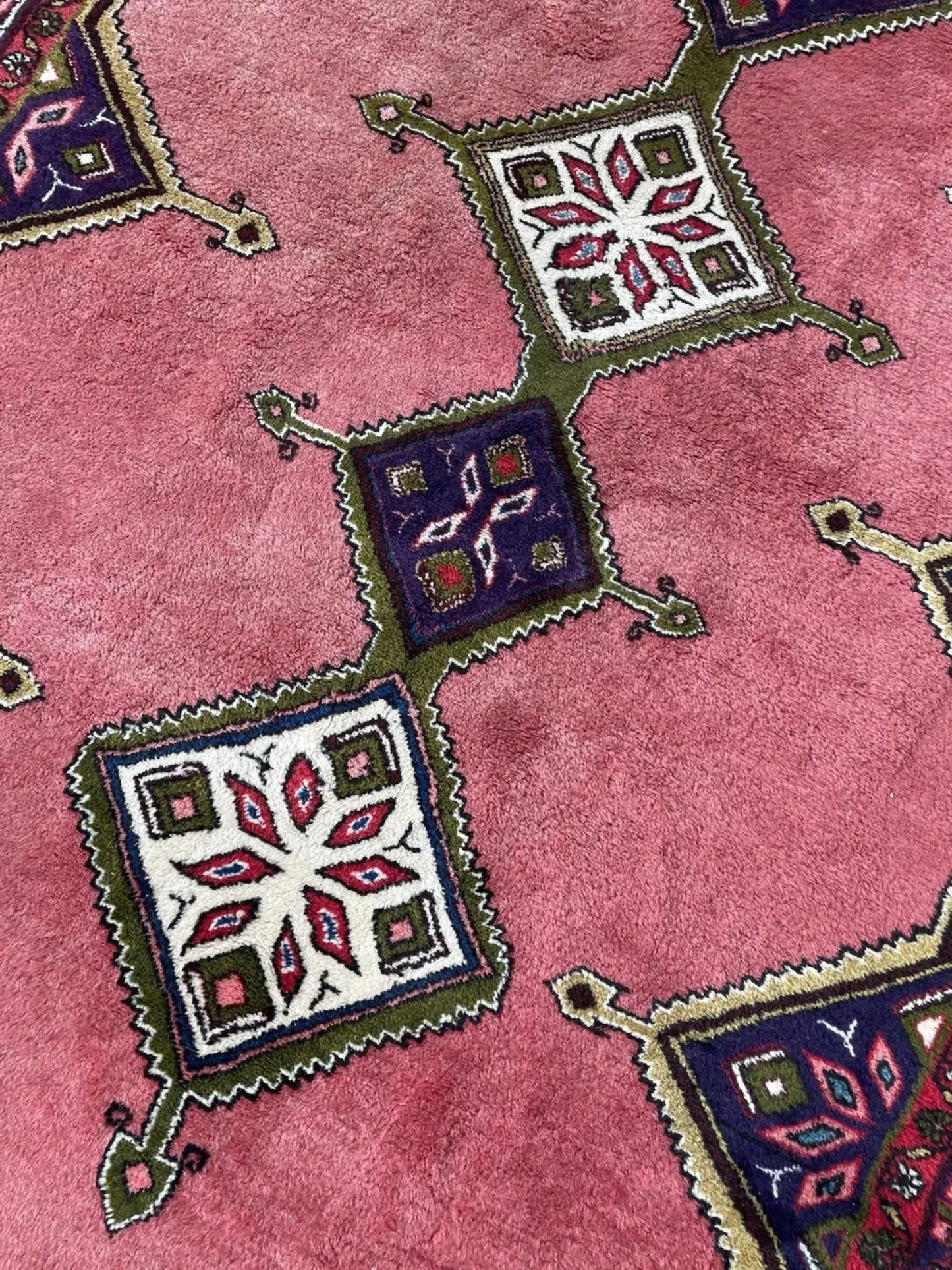 Mustard yellow and terracotta accents in field

