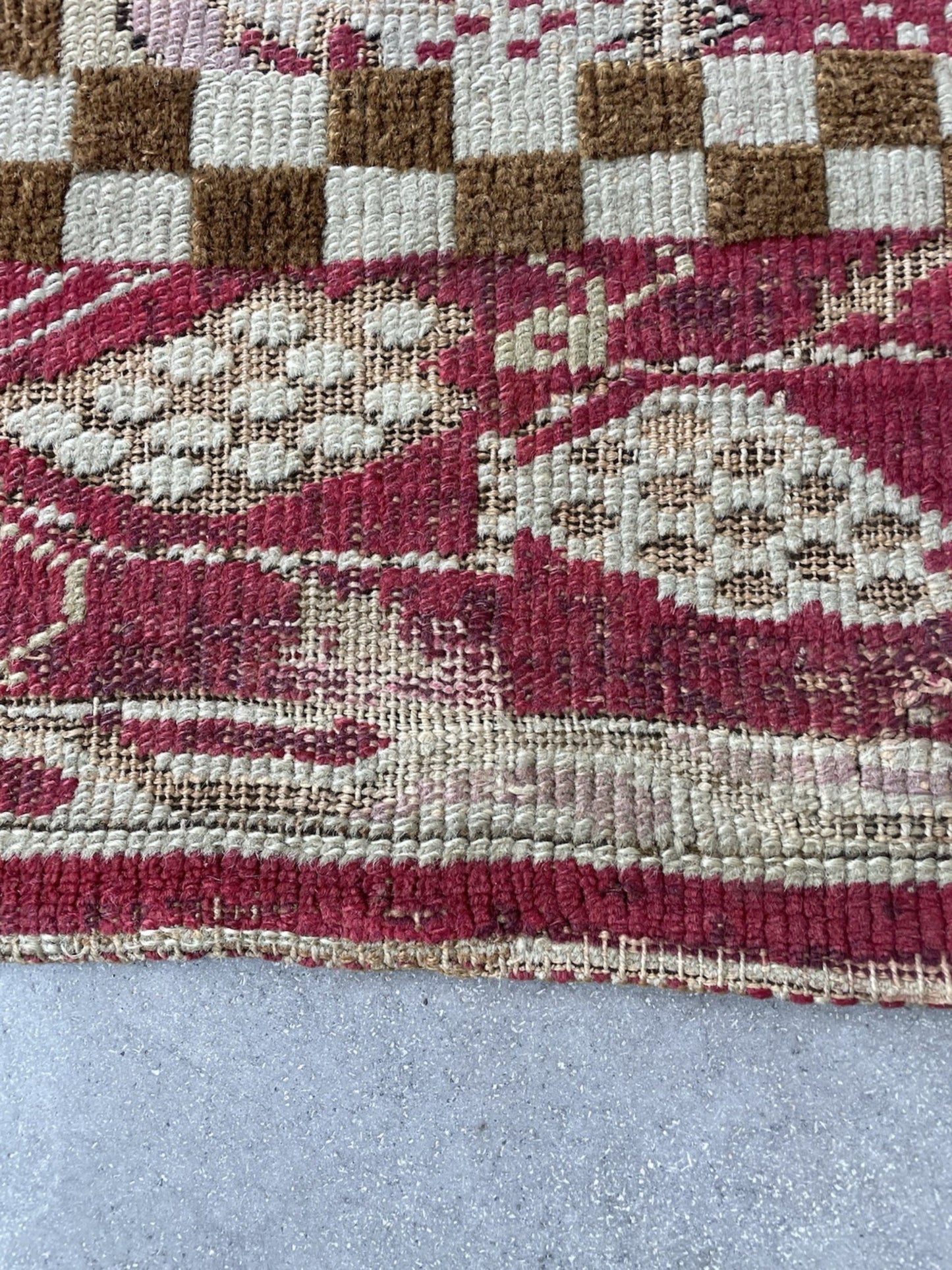 Hand-spun wool texture with aged patina

