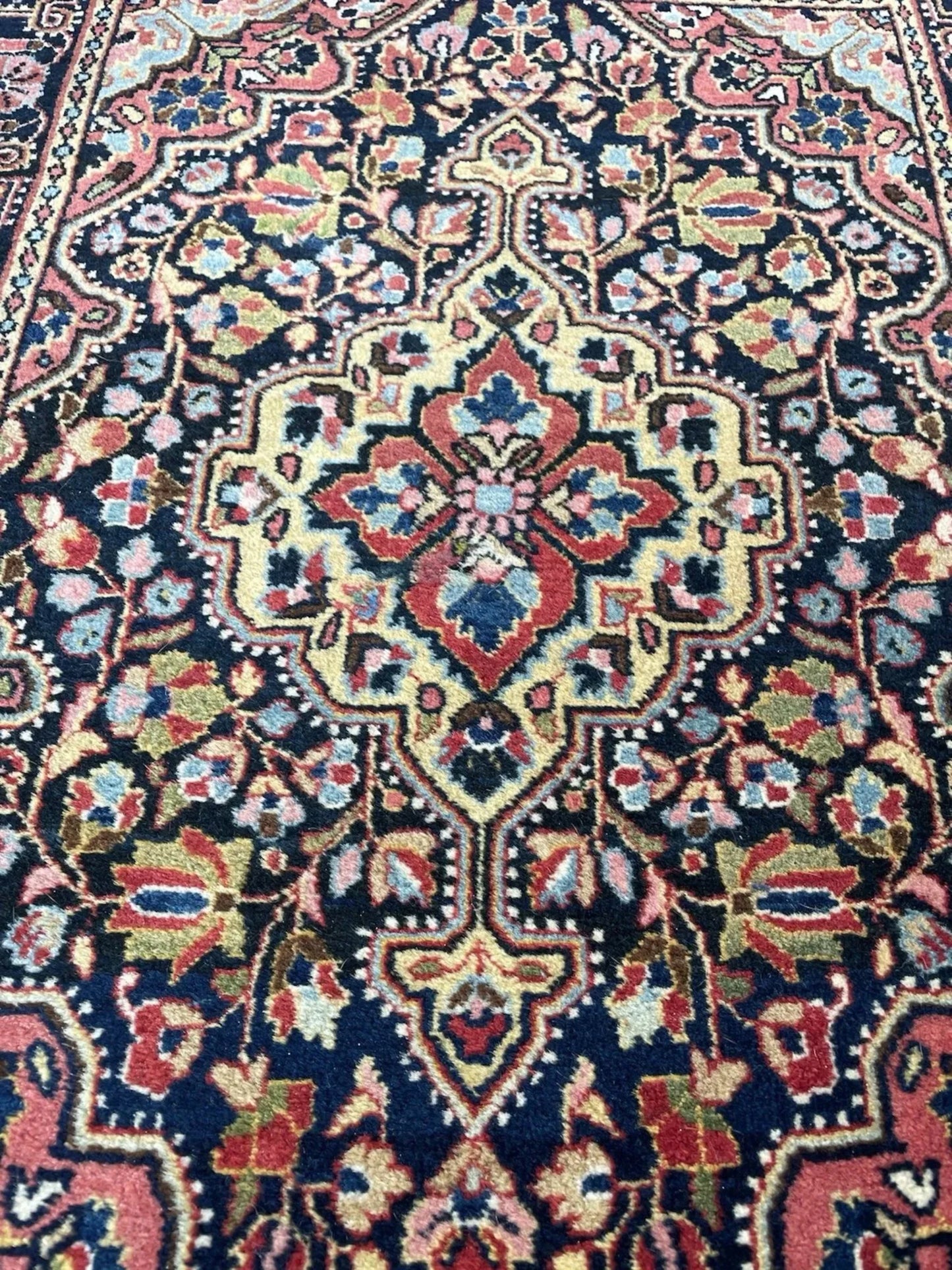 Mustard yellow and sky blue floral accents

