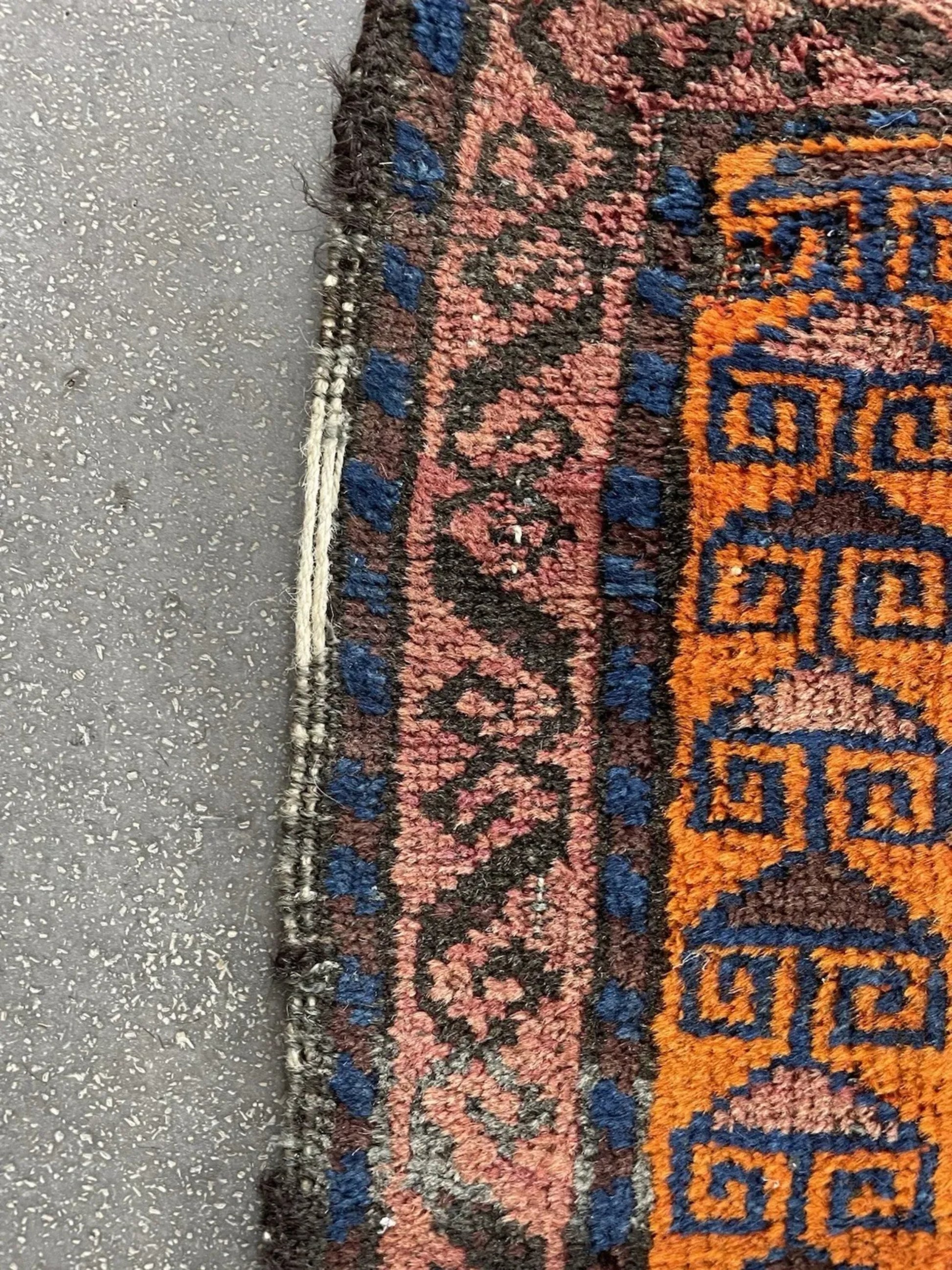Diagonal angle view of the entire rug showcasing its proportions.

