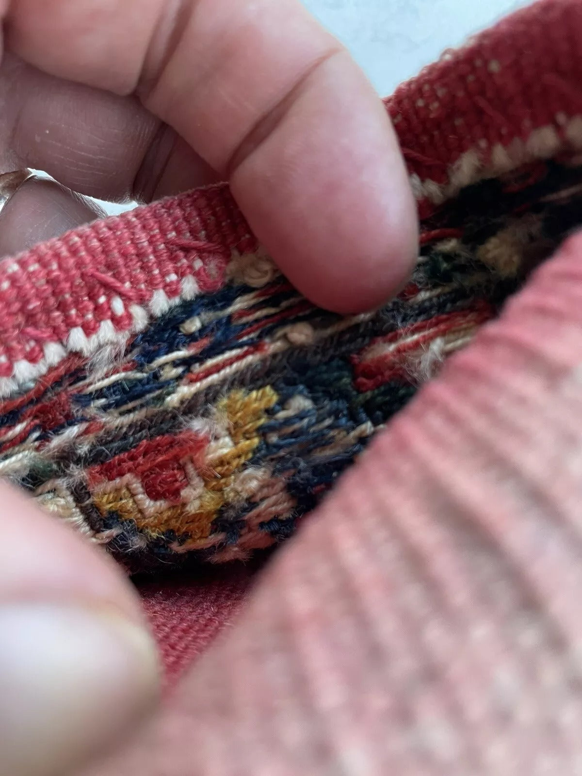 Authentic Persian Textile Bag with Traditional Weaving
