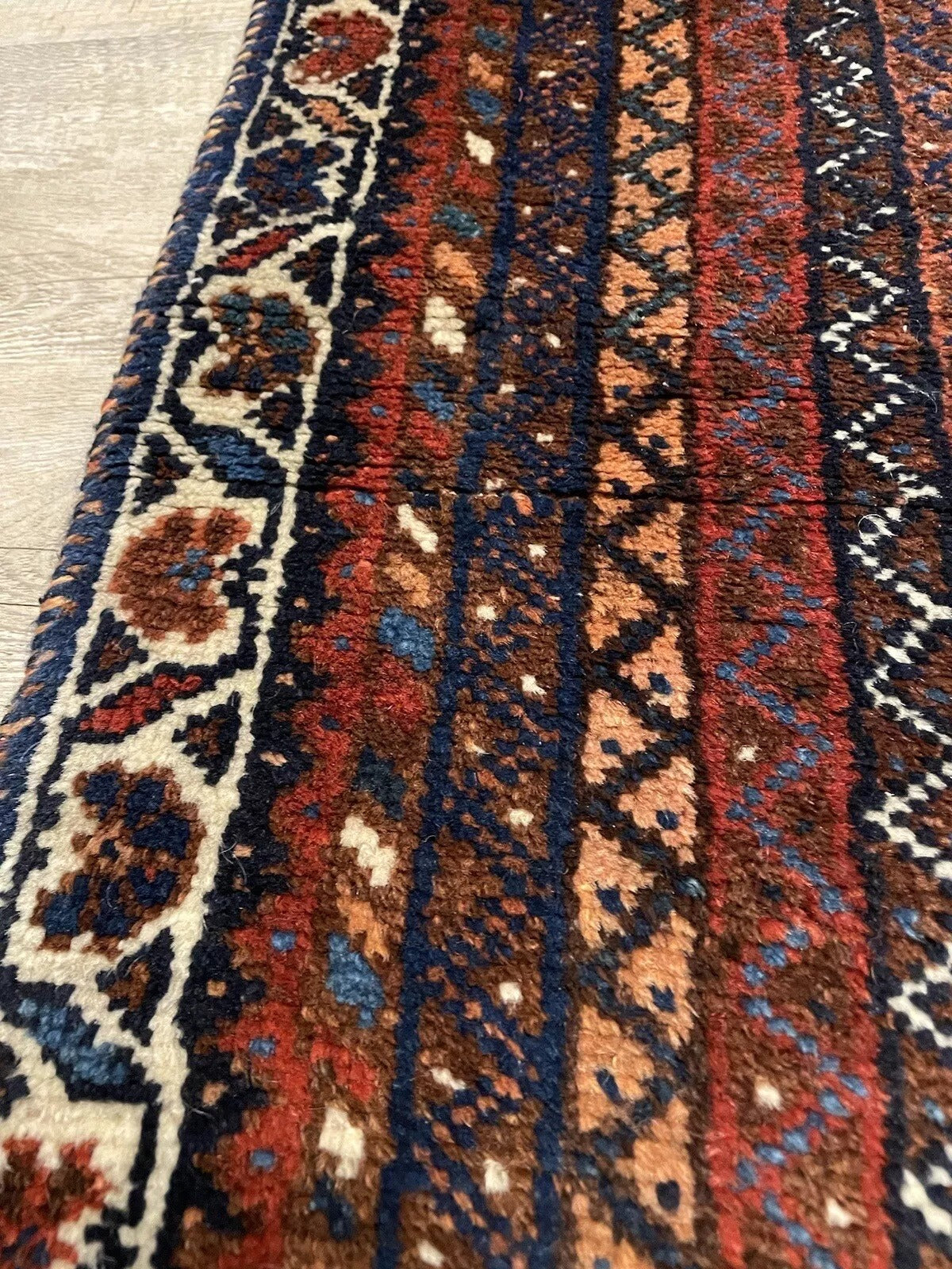 Authentic Persian Shiraz rug in good antique condition
