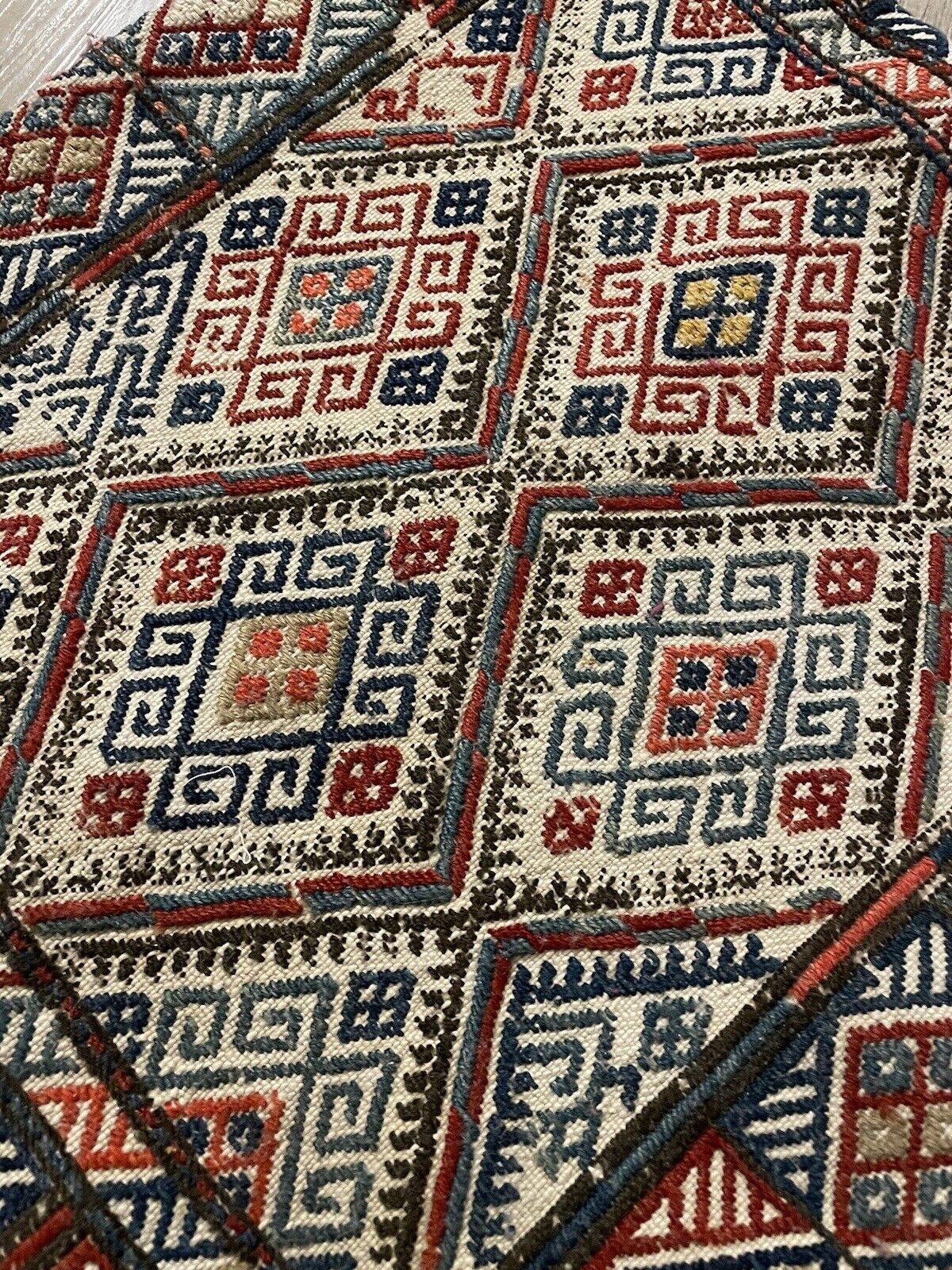 Handwoven Persian Sumak textile from the 1930s
