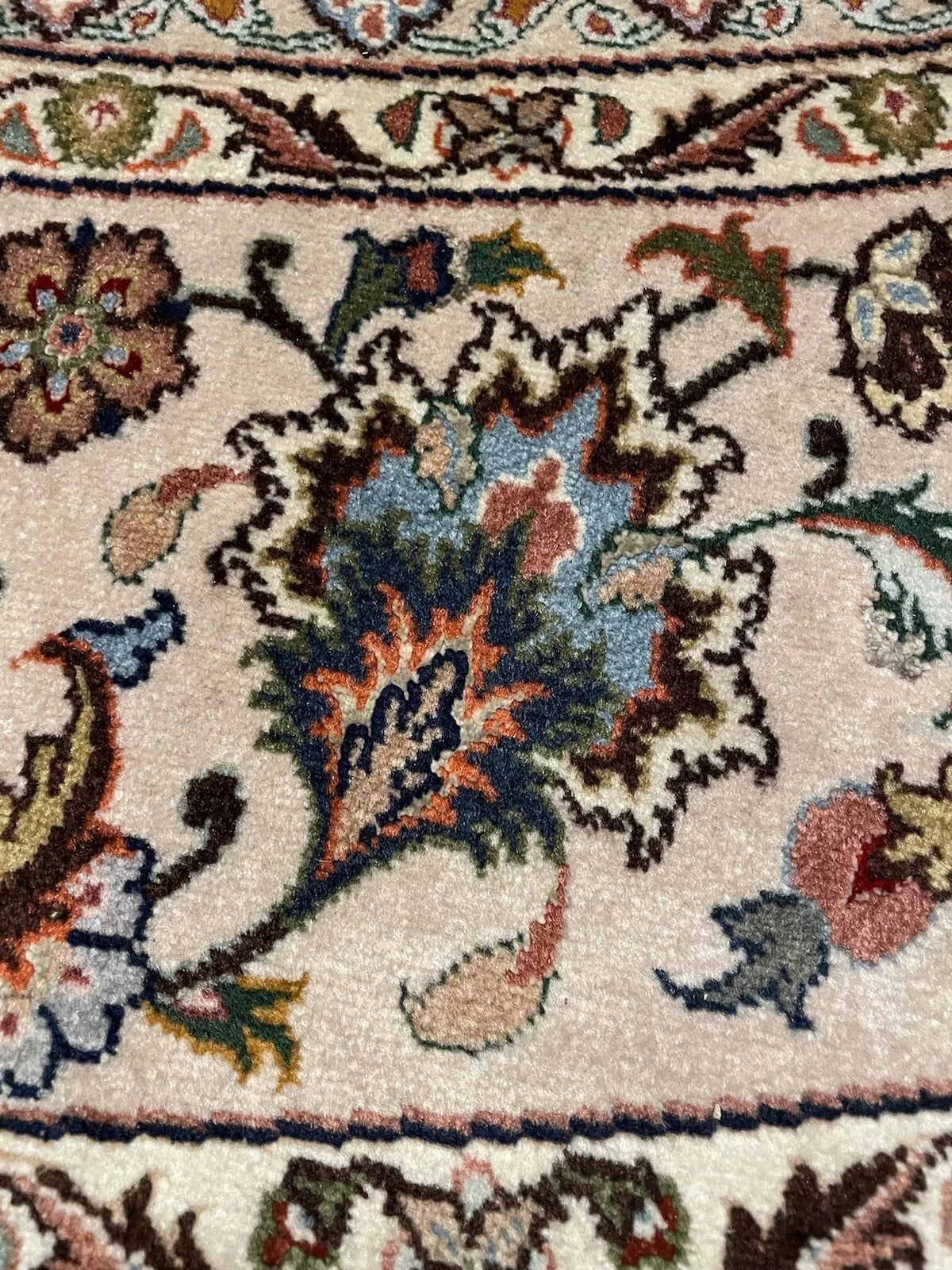 Vintage Tabriz rug in good condition — Middle Eastern craftsmanship
