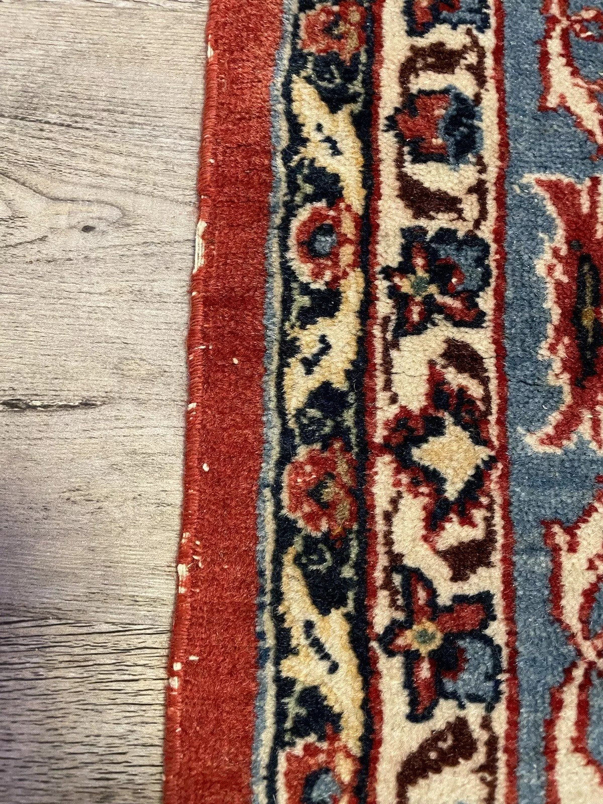 Antique Persian rug — handmade wool Kashan style

