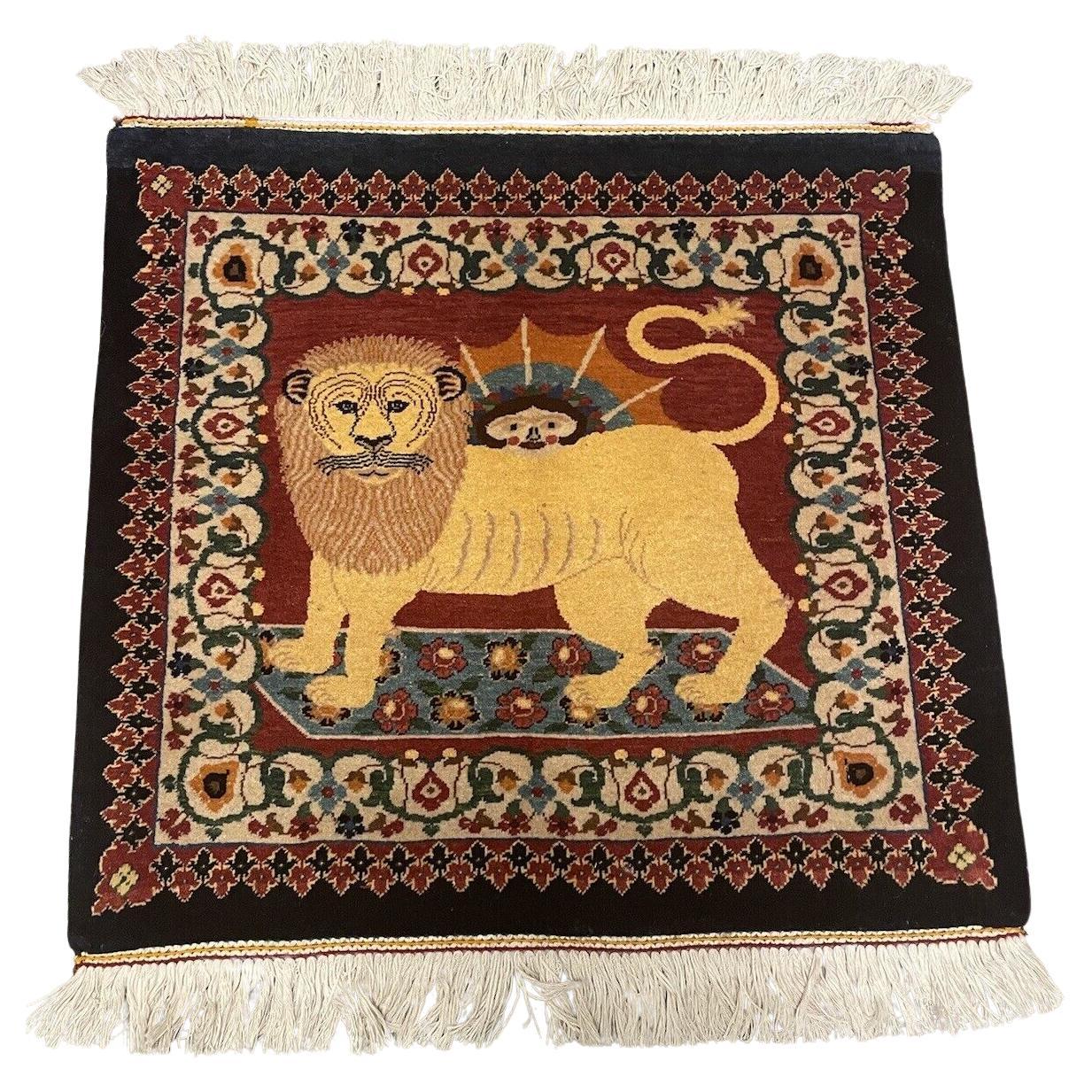 Handmade vintage Persian Tabriz rug from the 1970s
