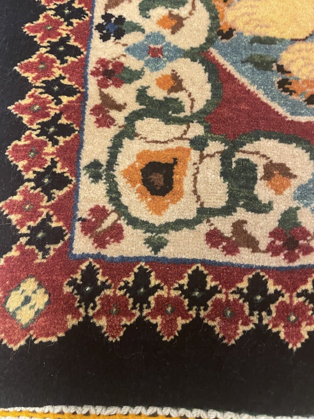 Vintage Persian wool rug from the 1970s — Tabriz style
