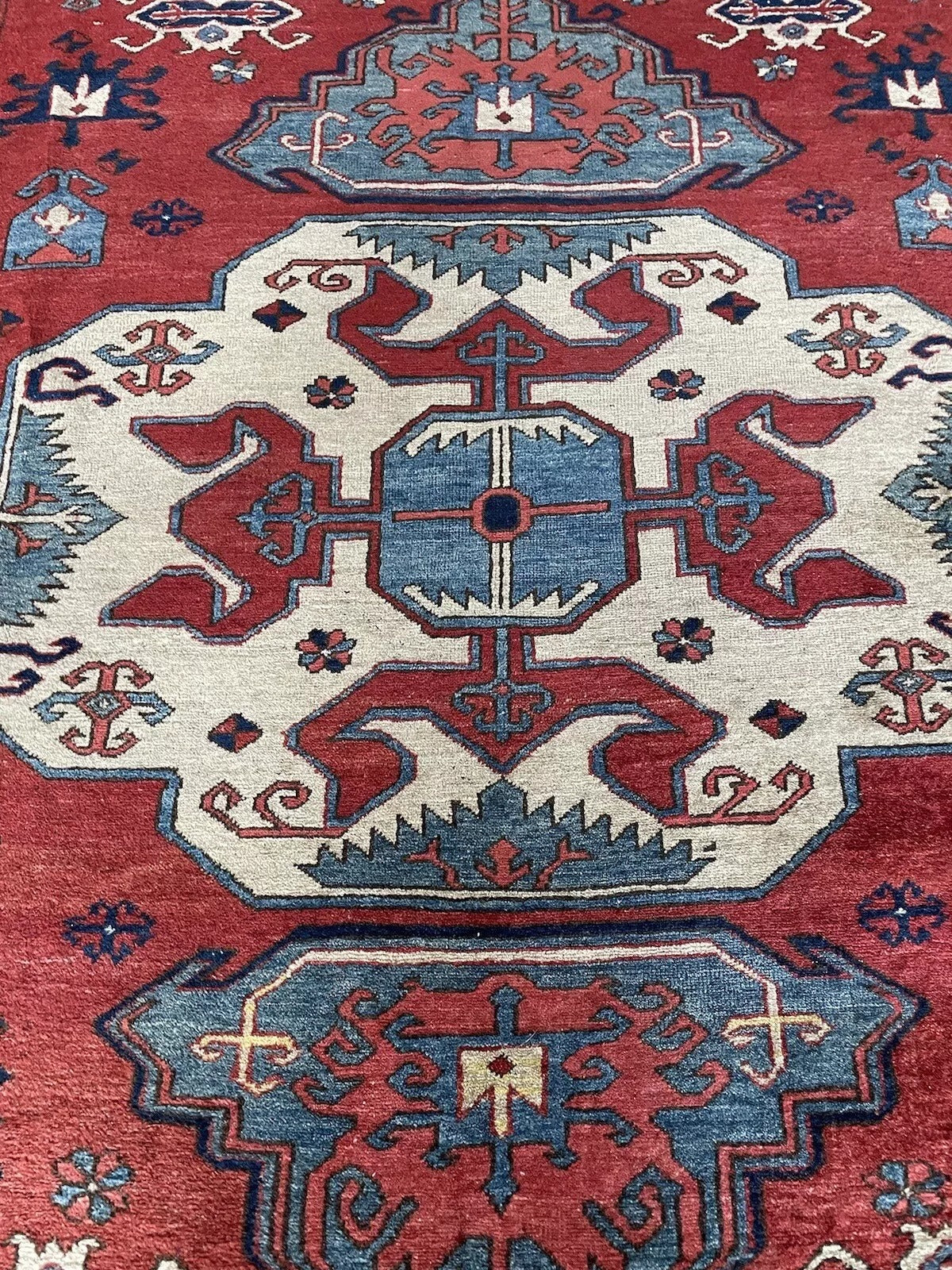 Small vintage Caucasian Kazak rug — timeless decor
