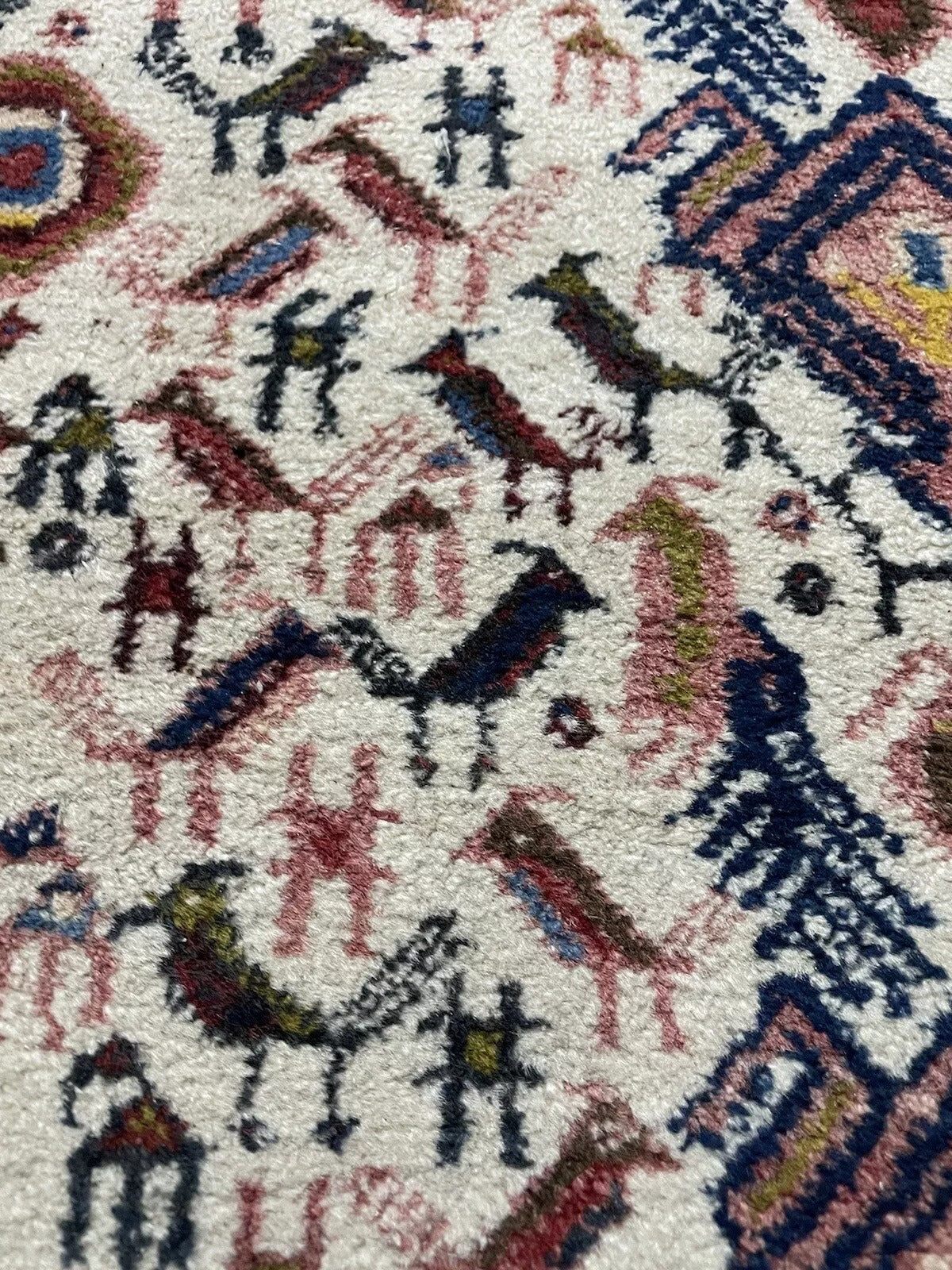 Classic vintage Persian Afshar rug with tribal motifs
