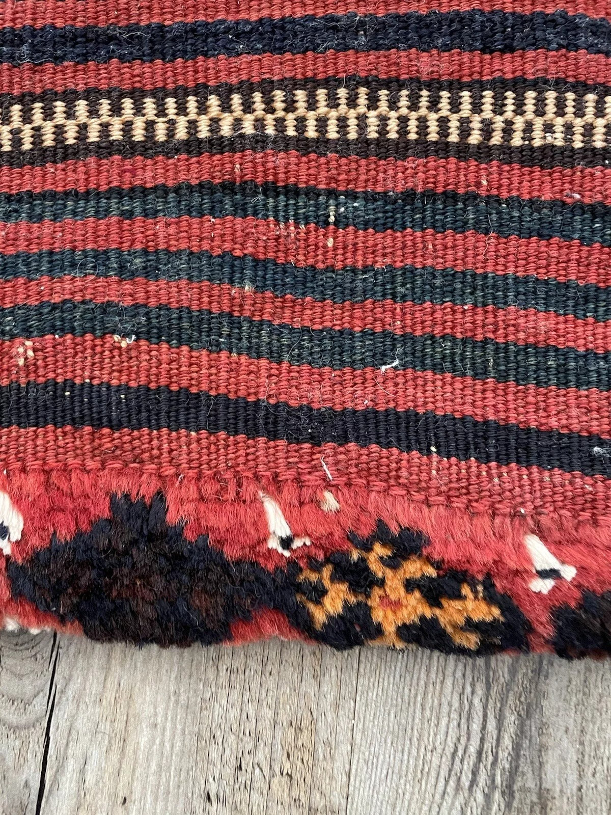 Handmade antique Persian wool salt bag from the 1900s
