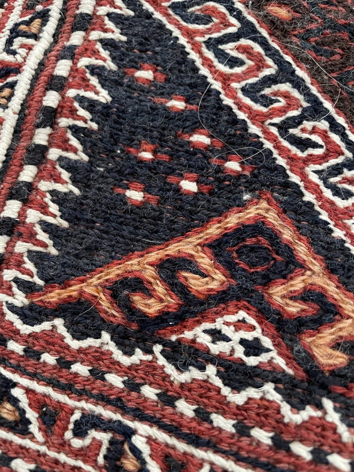Antique Persian salt bag showing traditional Middle Eastern craftsmanship
