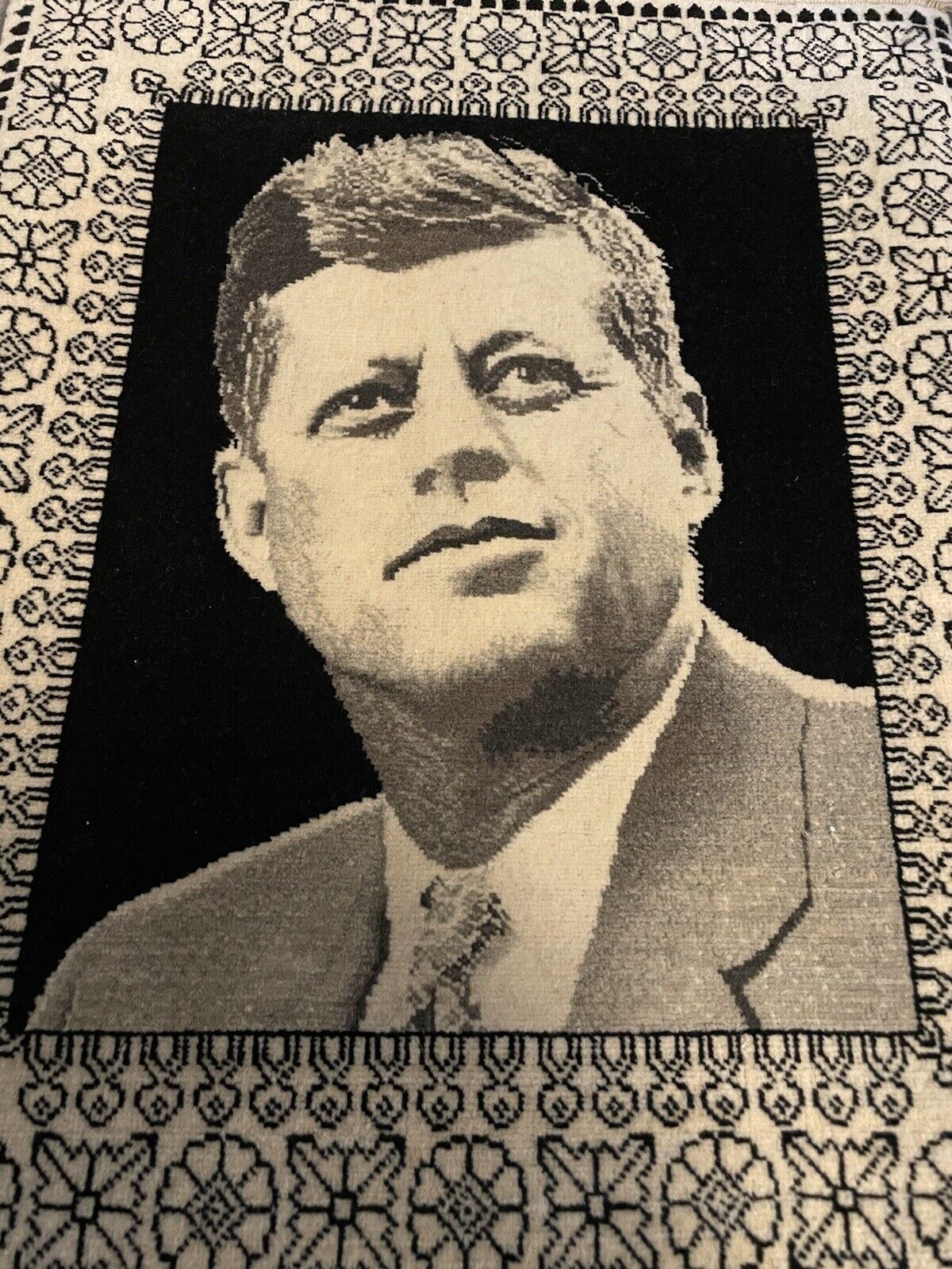 Handmade Tabriz wool rug, collectible political decor

