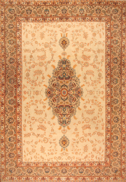 Handmade Contemporary Persian Style Tabriz Rug in a refined living room setting