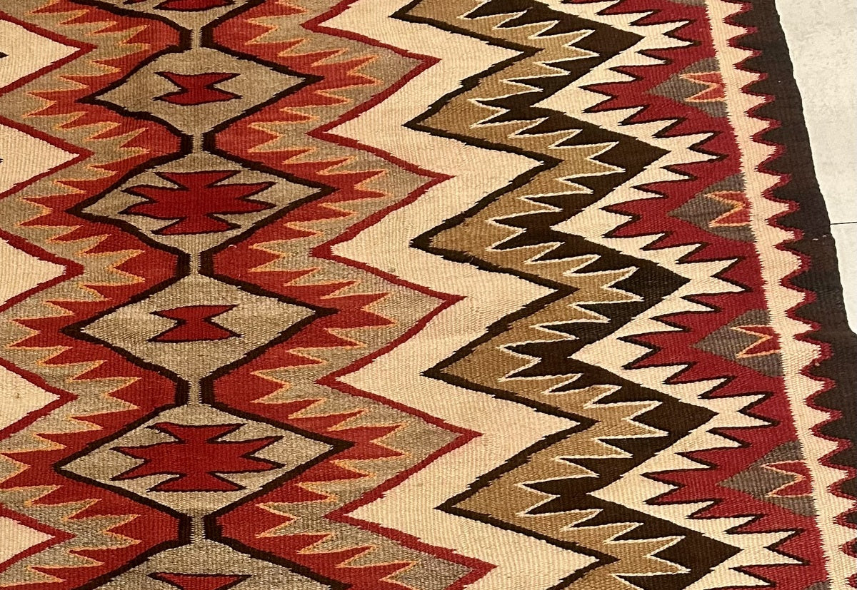 Intricate Zigzag Design in Navajo Textile

