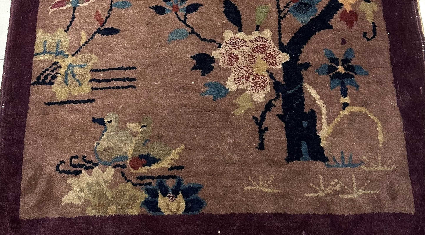 Soft wool Art Deco rug from early 20th-century China
