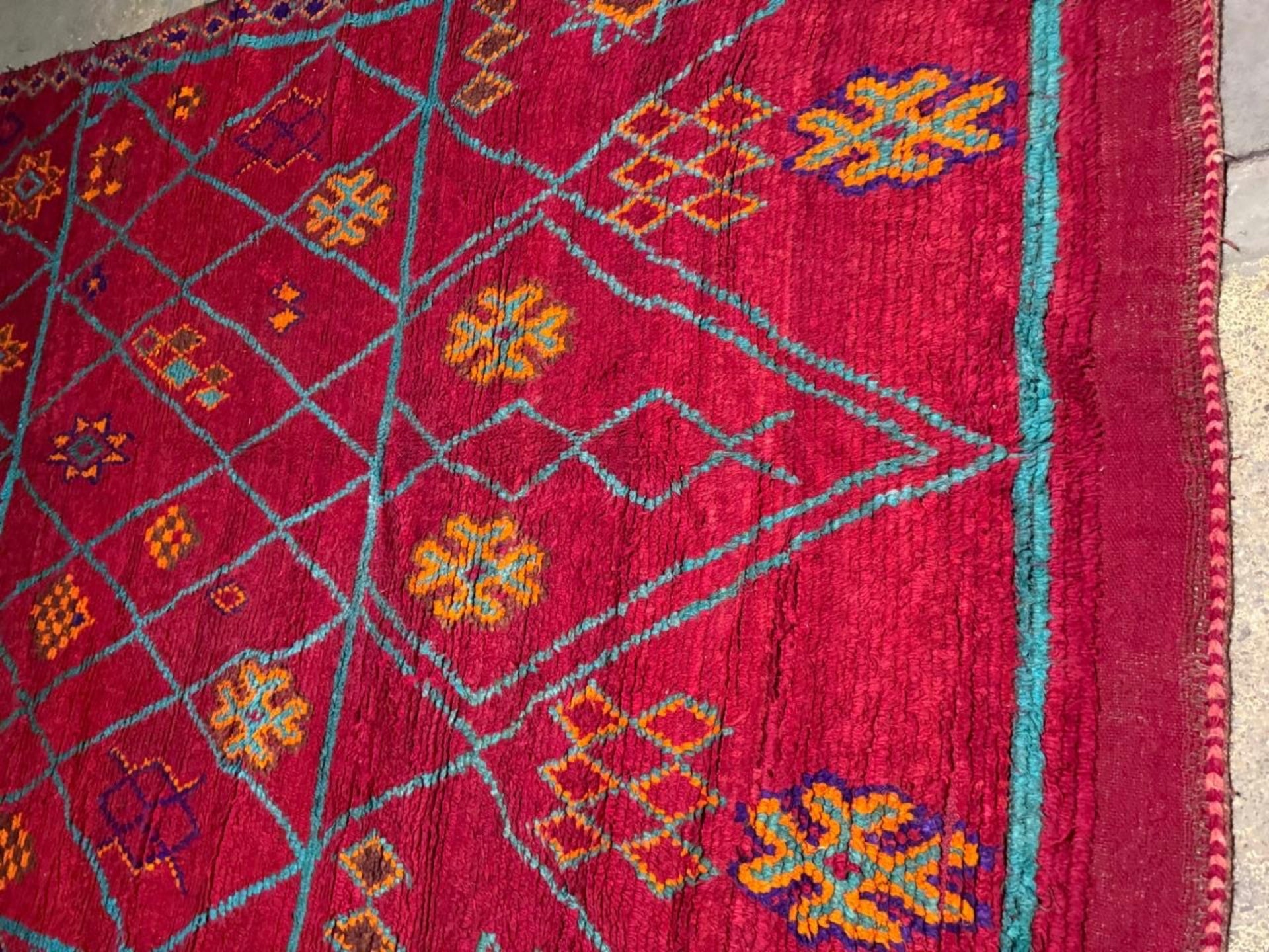 Thick high-pile wool texture showing shaggy surface

