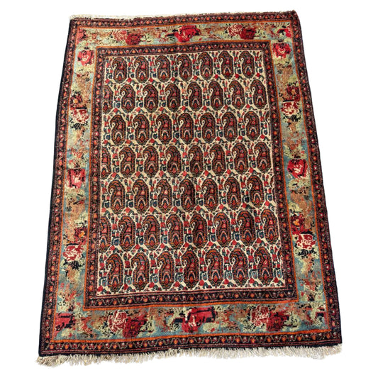 Antique Malayer rug with all-over Boteh (paisley) pattern

