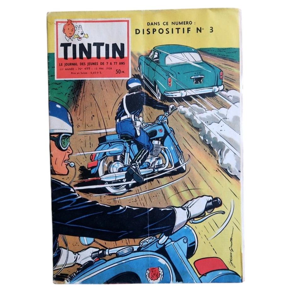 Vintage Journal Tintin No 499 May 15 1958 comic magazine with Jean Graton cover