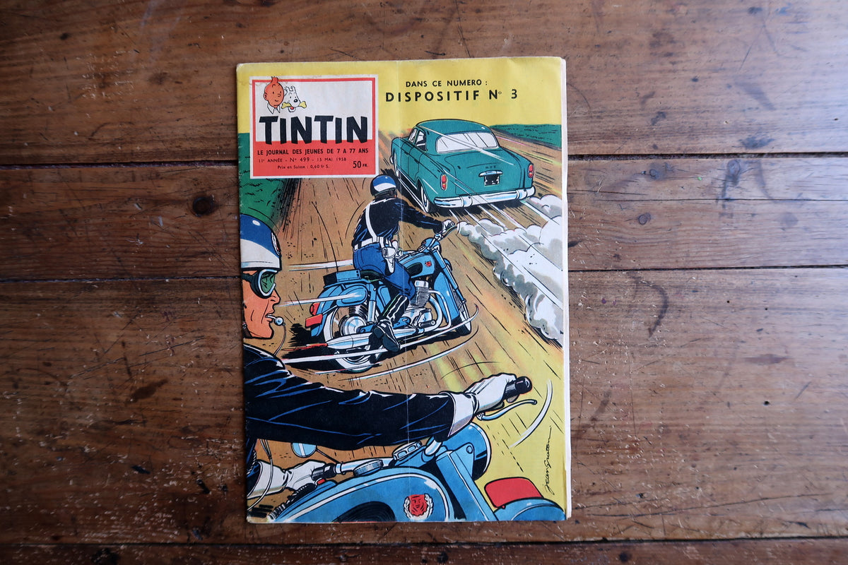 French Journal Tintin 499 dated 15 May 1958 collectible comic publication