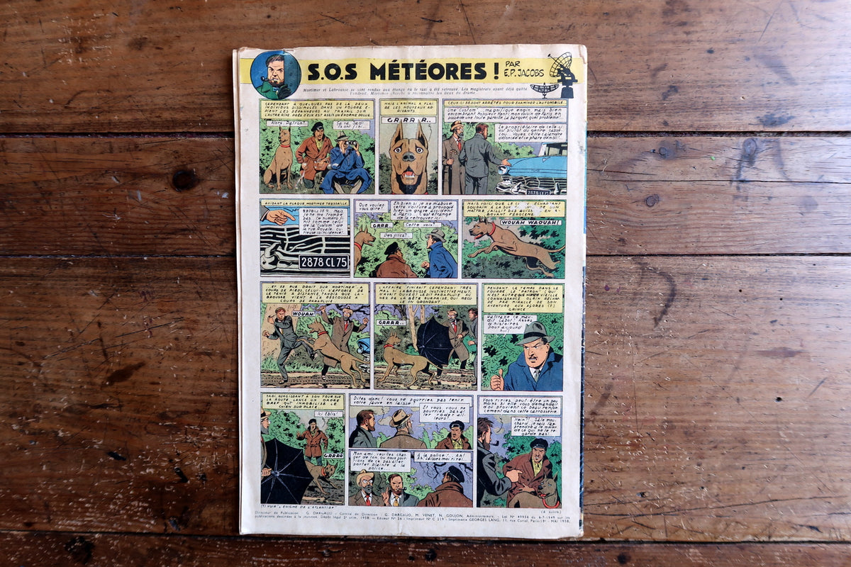 Jean Graton illustrated cover for Tintin Magazine No 499 from 1958