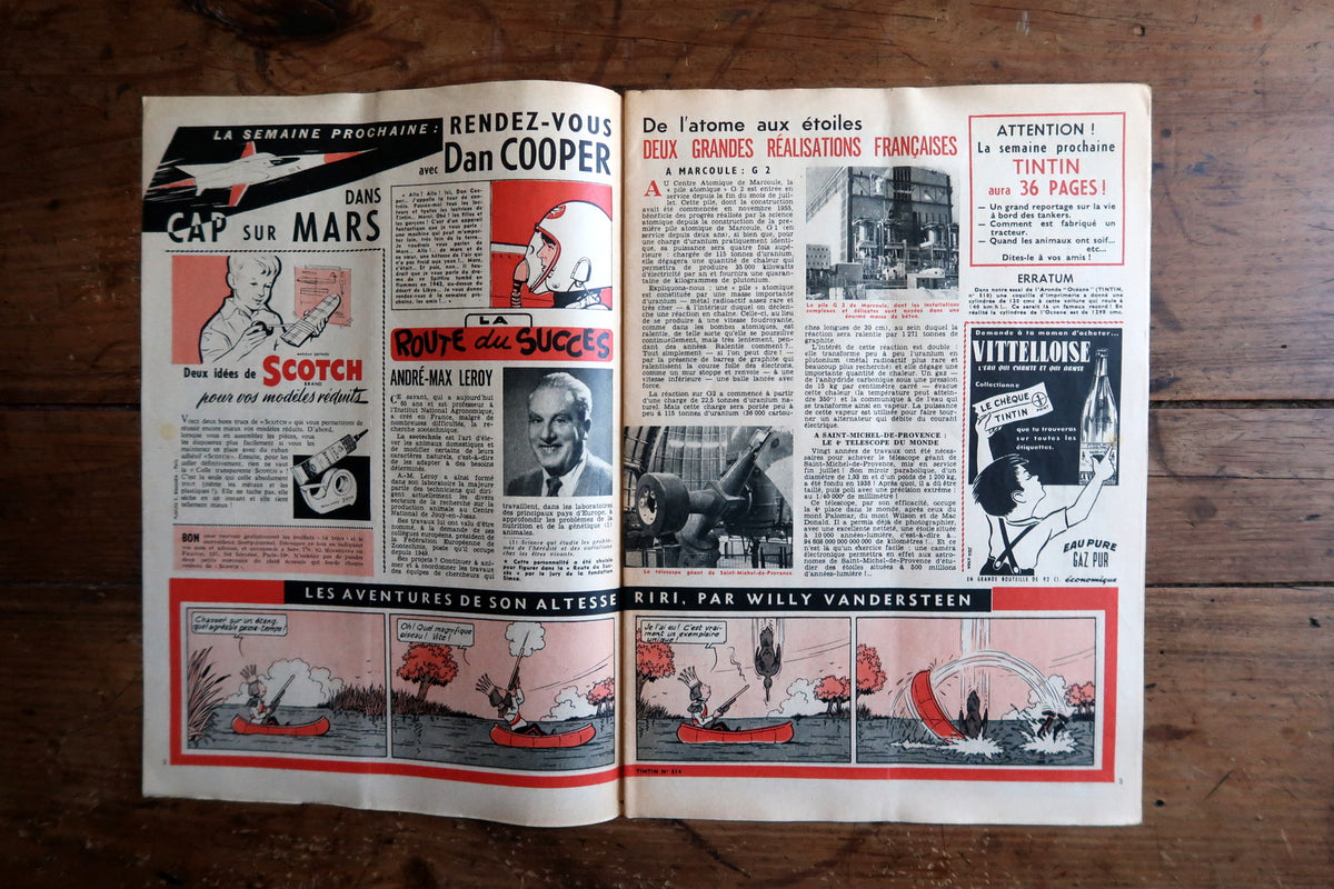 French Journal Tintin N514 published on 28 August 1958 collectible comic magazine