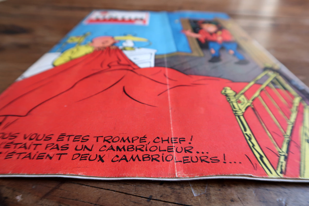 Collectible Tintin Magazine from August 1958 featuring Michel Vaillant racing scenes