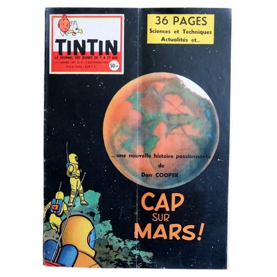 Vintage Journal Tintin No 515 September 4 1958 featuring Dan Cooper Cap sur Mars