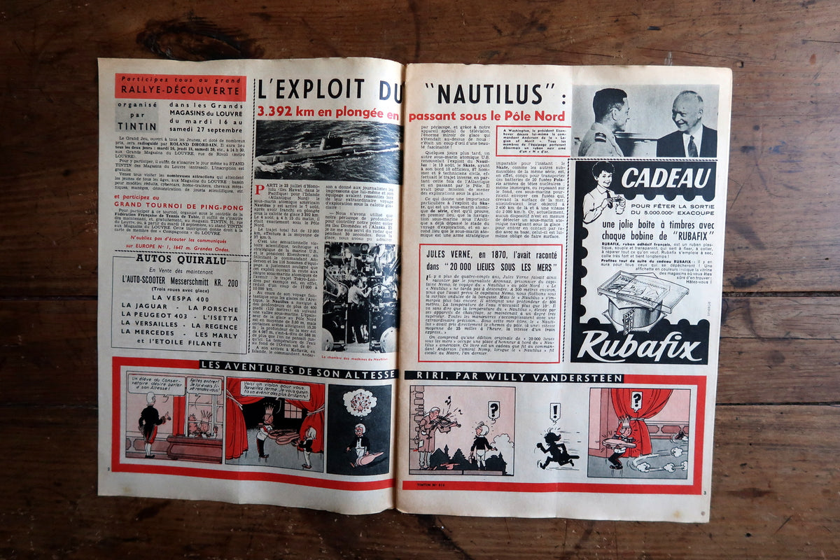 French Journal Tintin N516 published September 1958 collectible comic magazine