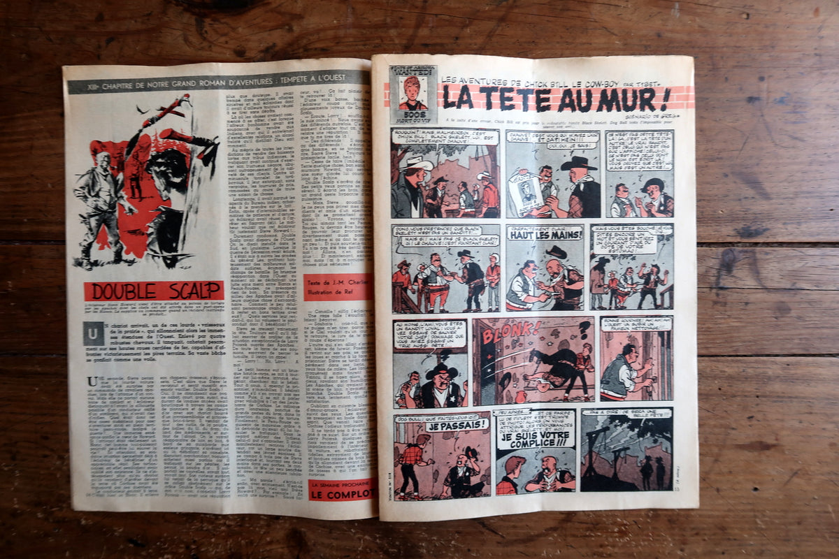 Collectible Journal Tintin issue from the late 1950s with illustrated cover.