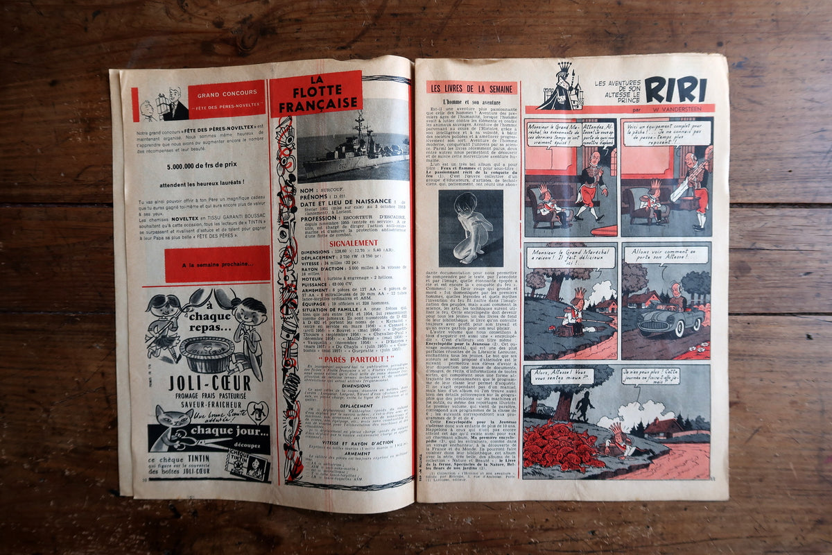 Rare Tintin weekly issue containing episodes from the renowned SOS Météores adventure