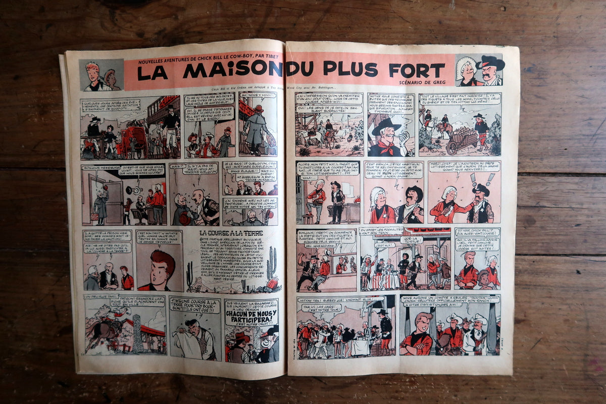 Rare 1958 Edgar P. Jacobs Blake and Mortimer S.O.S. Météores serialized comic magazine page in original print.