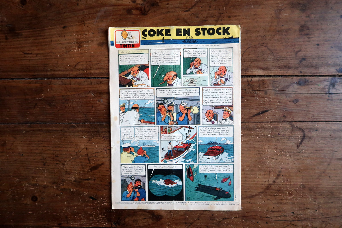 Mid-century January 1958 Franco-Belgian comic magazine published during the golden age of Le Lombard publishing.