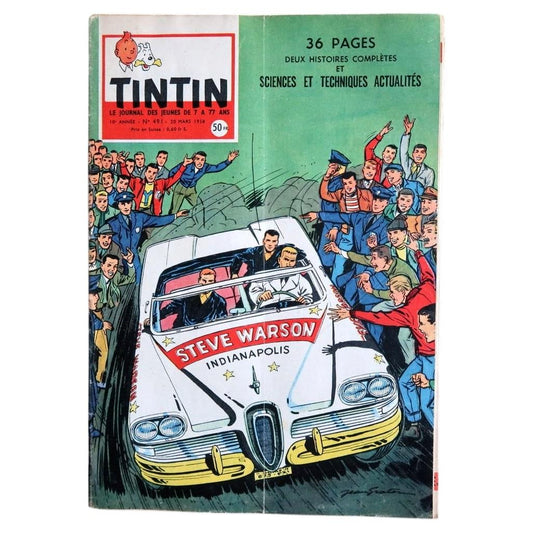 Journal de Tintin N°491 with Graton Steve Warson Indianapolis cover, 2C124