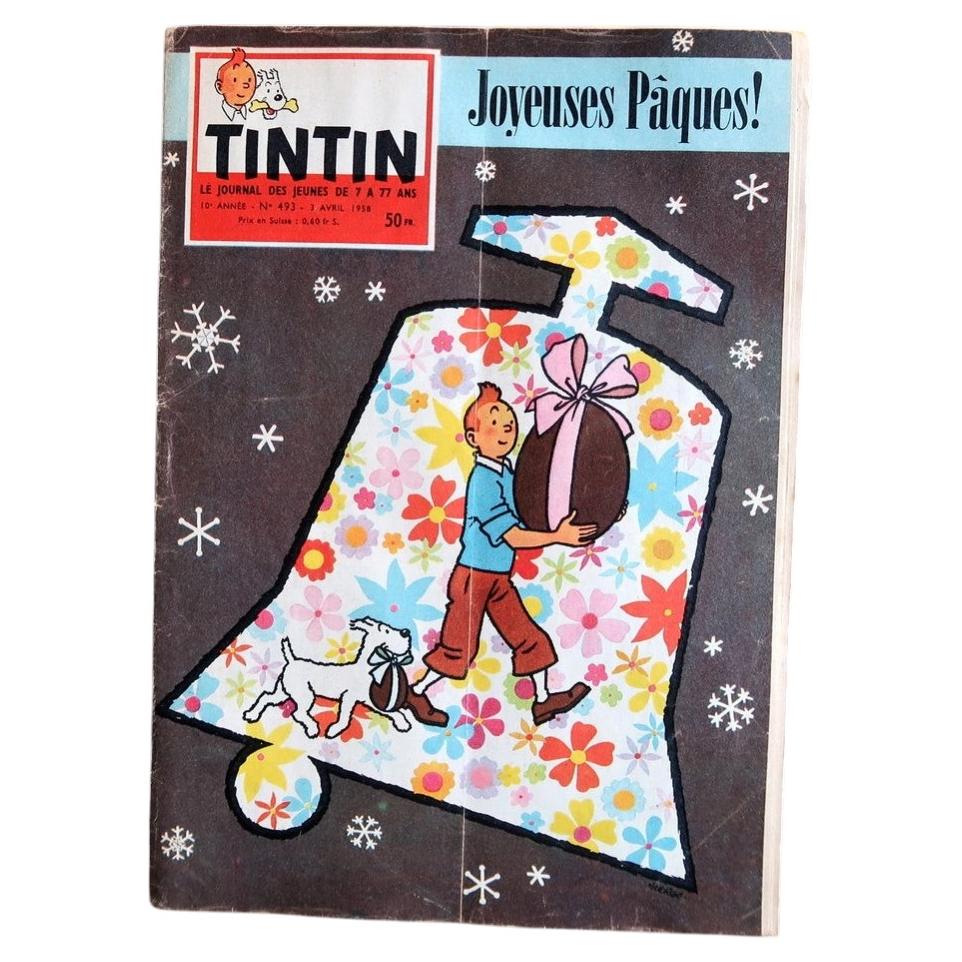 Journal de Tintin N°493 with Easter Tintin and Milou cover, 2C126