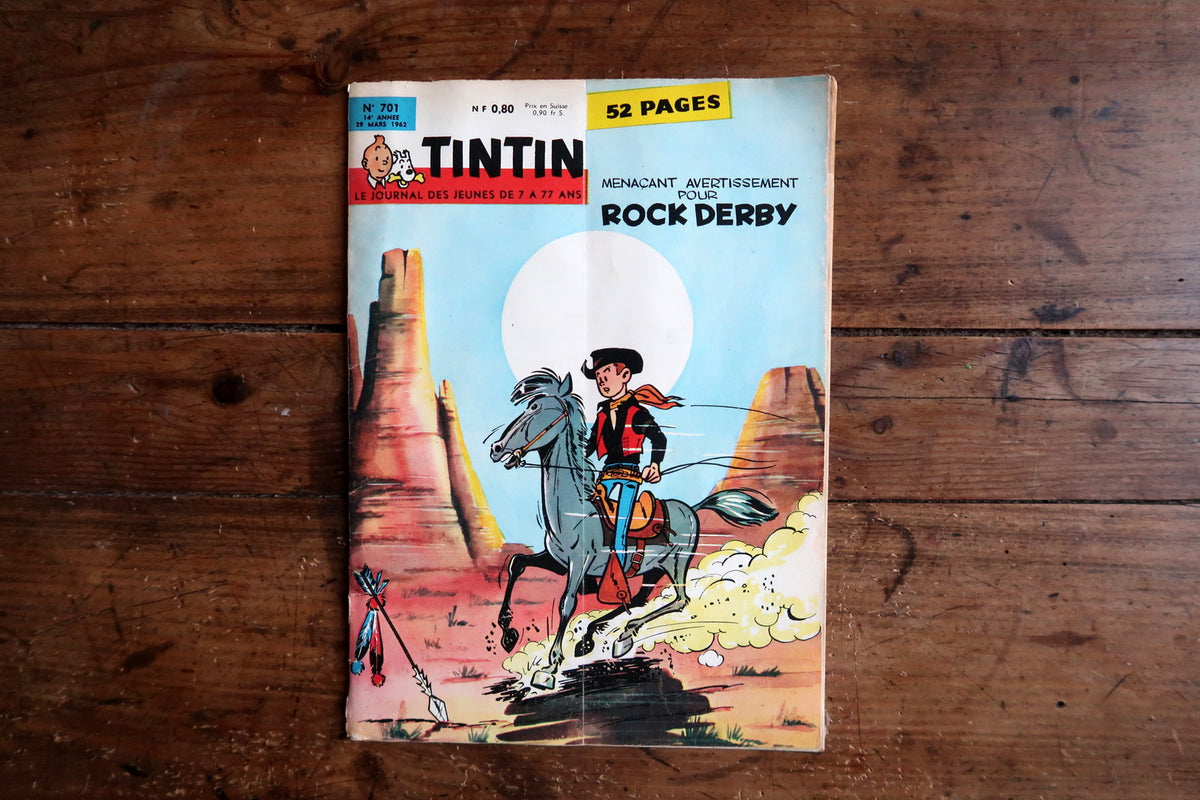 Full Rock Derby front cover with grey horse, red canyon and yellow 52 pages banner
