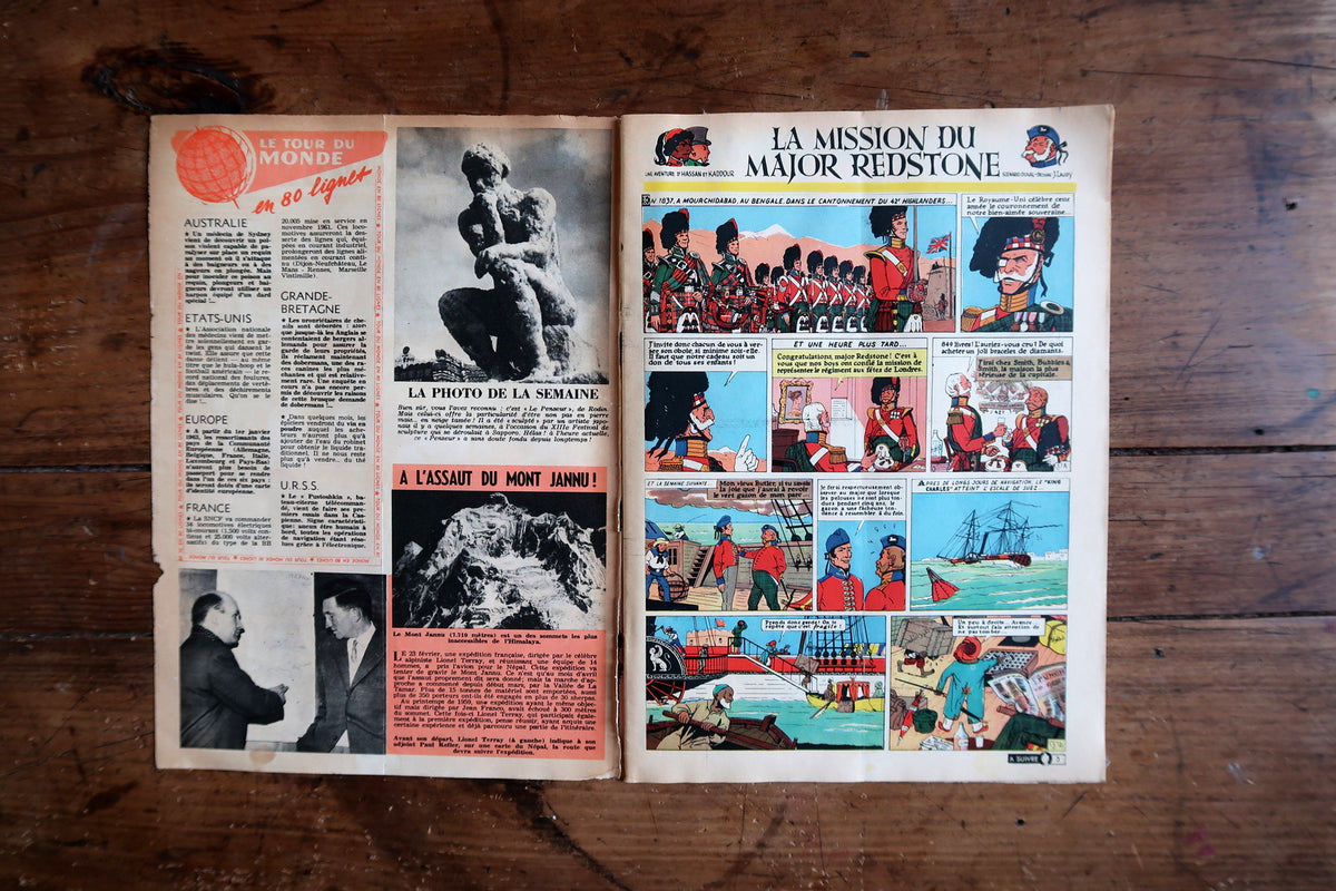 Tour du Monde news and Mont Jannu feature beside La Mission du Major Redstone comic
