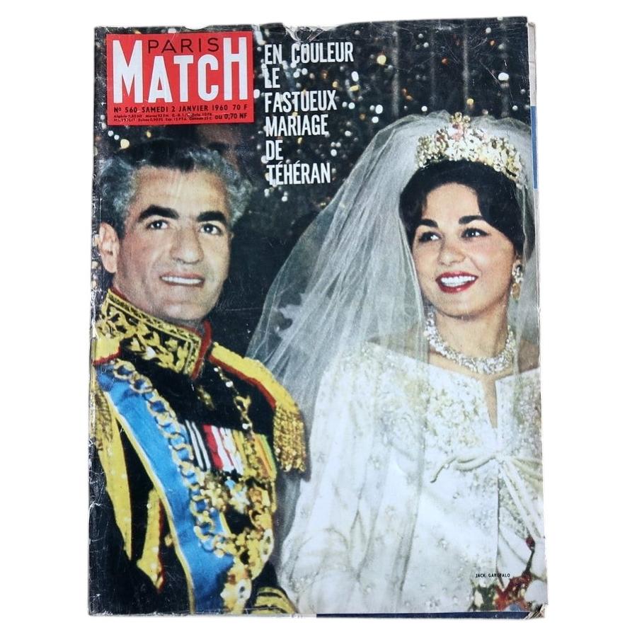 Paris Match No. 560 dated 2 January 1960 with Shah and Farah Diba wedding cover