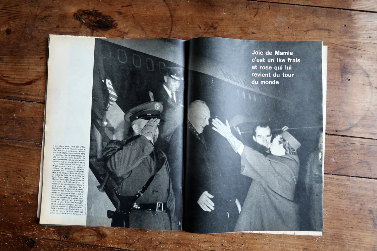 Eisenhower and Mamie reunion photographs inside Paris Match 560