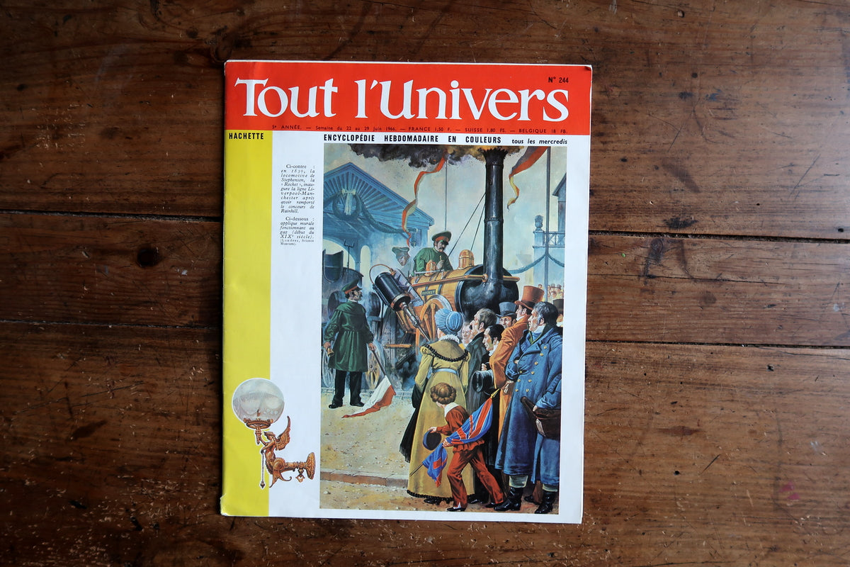 Illustrated educational feature pages inside Tout l’Univers No. 244