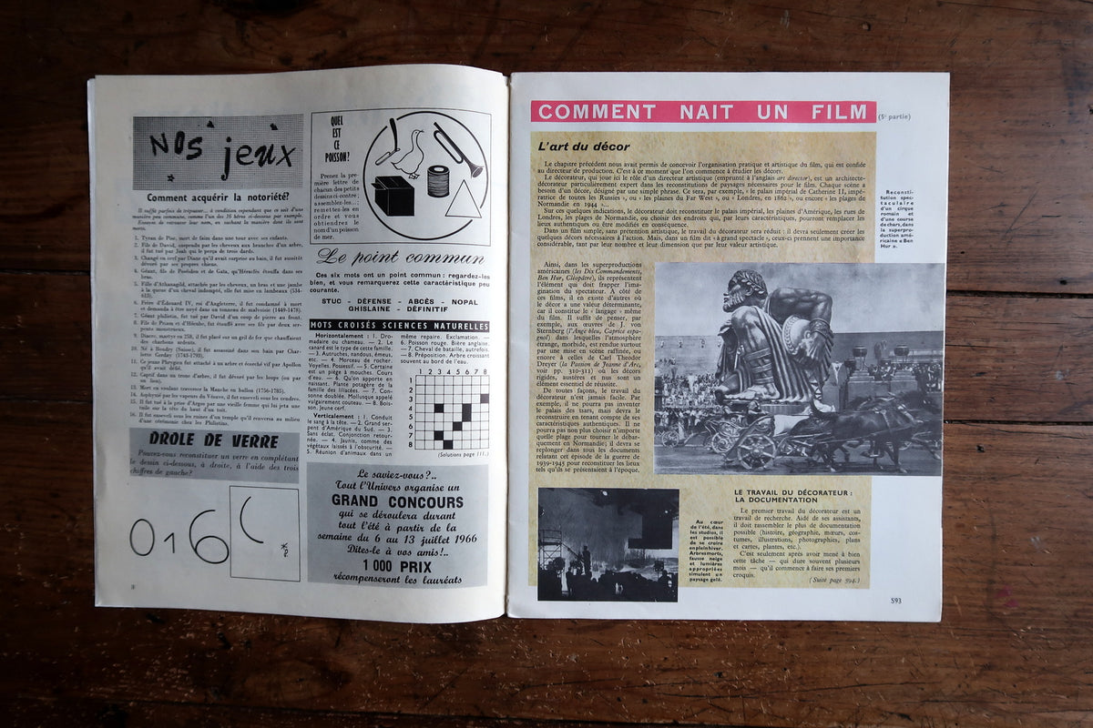Illustrated pages from the June 1966 Hachette weekly magazine