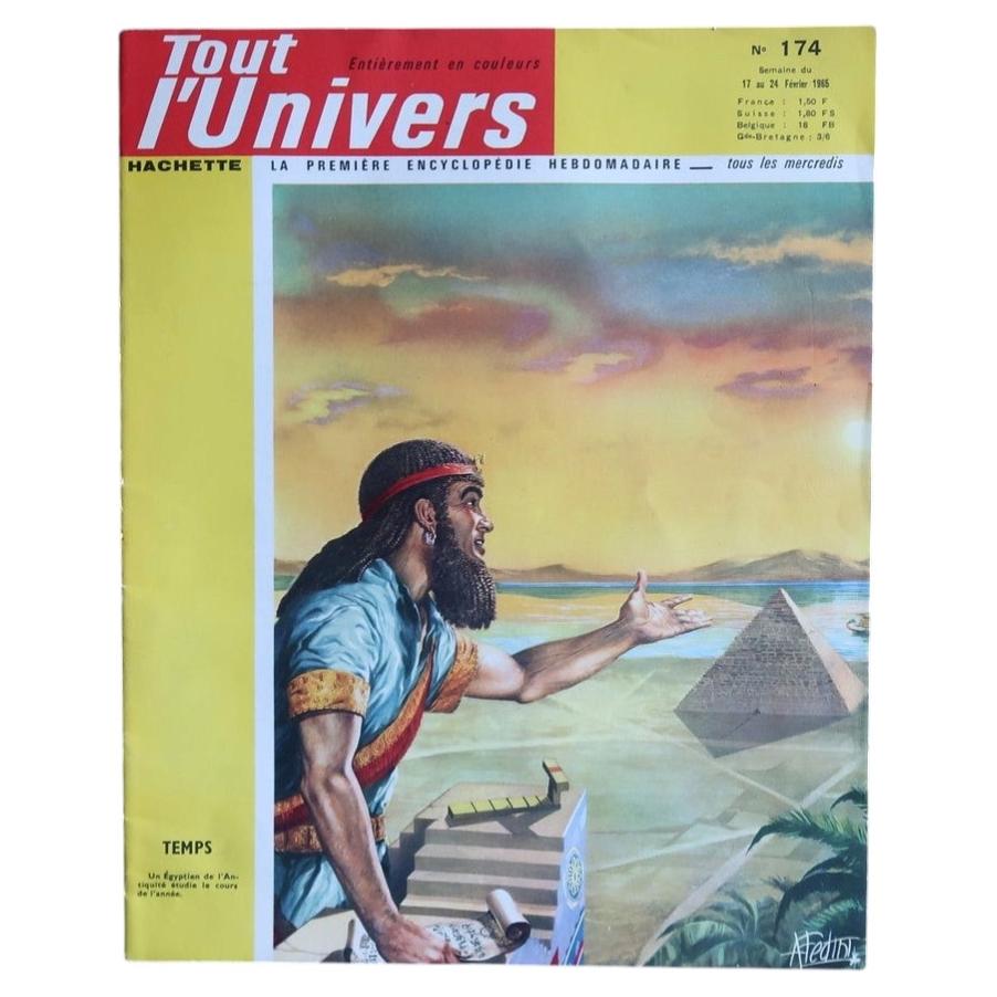 Tout l’Univers N°174 February 1965 magazine with illustrated ancient Egyptian cover.
