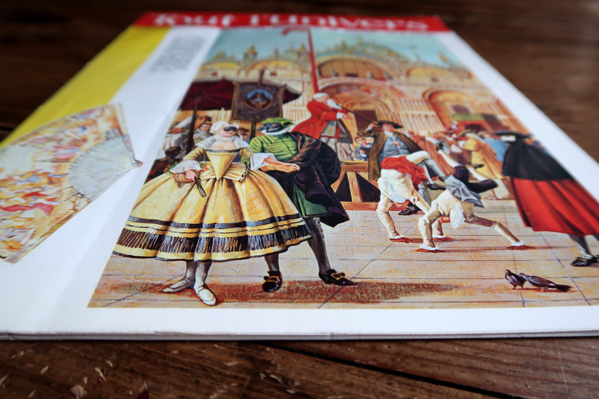 Back cover with four historical costume figures and explanatory captions.