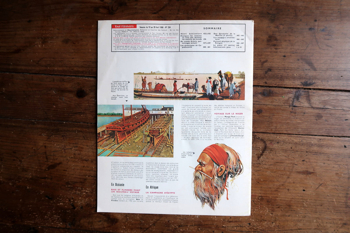 Directory and Napoleon article beside the Informations page and control tower photograph.