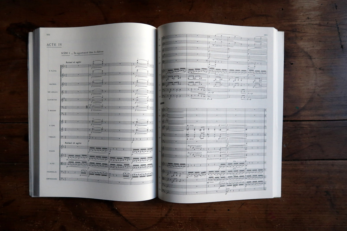 Acte IV opening with French headings and full orchestral notation.