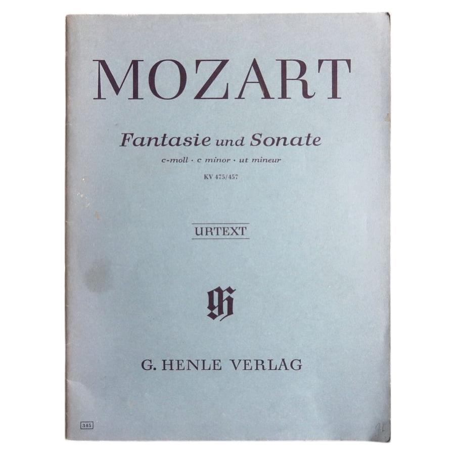 Mozart Fantasie und Sonate KV 475/457 Henle Urtext score with pale blue-grey softcover.