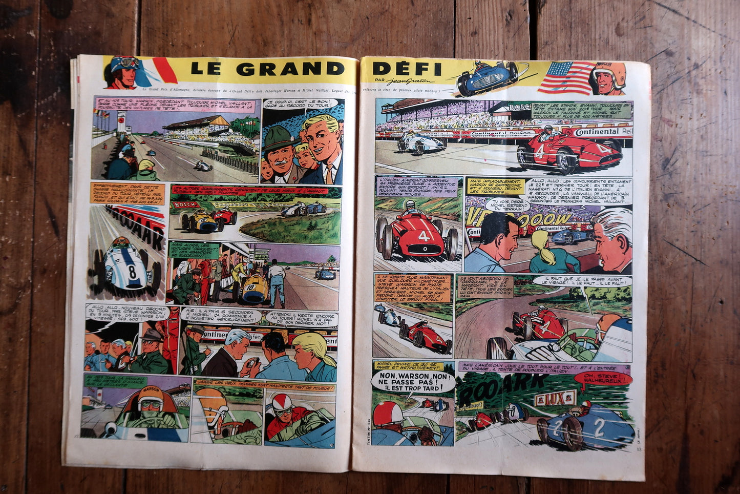 Original 1958 Tintin comic issue, French illustrated weekly magazine