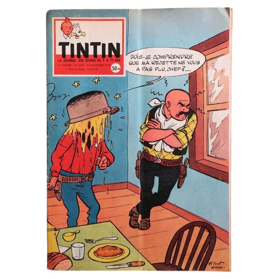 Original Tintin magazine No 523 October 1958, Le Journal de Tintin vintage comic issue