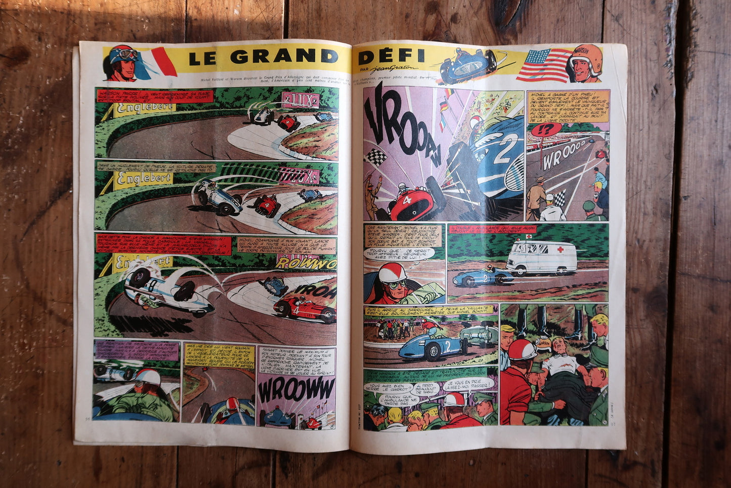 Original 1958 Tintin comic issue No 523, Franco-Belgian collectible magazine