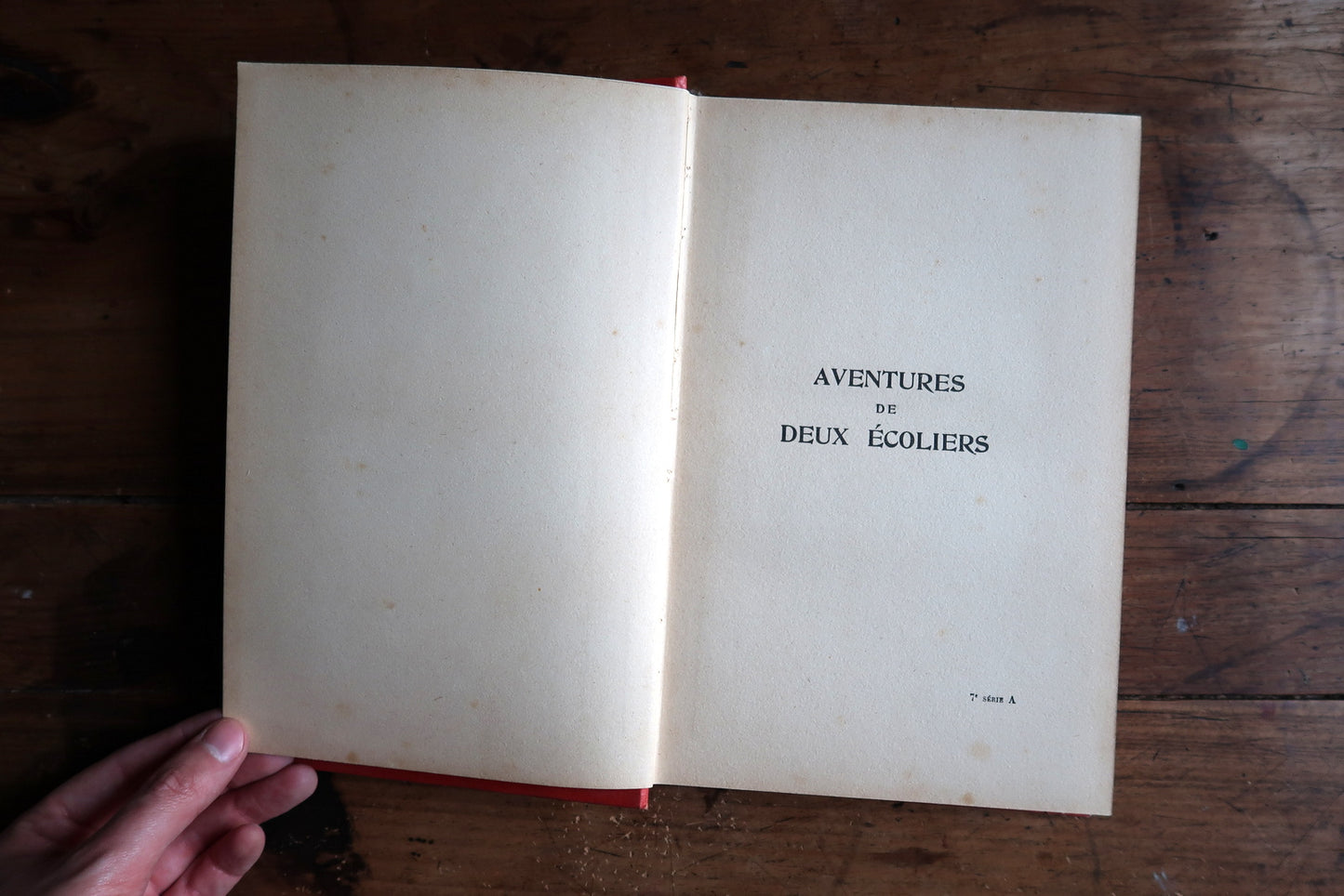 Antique children’s book Aventures de deux écoliers, 1925 illustrated edition