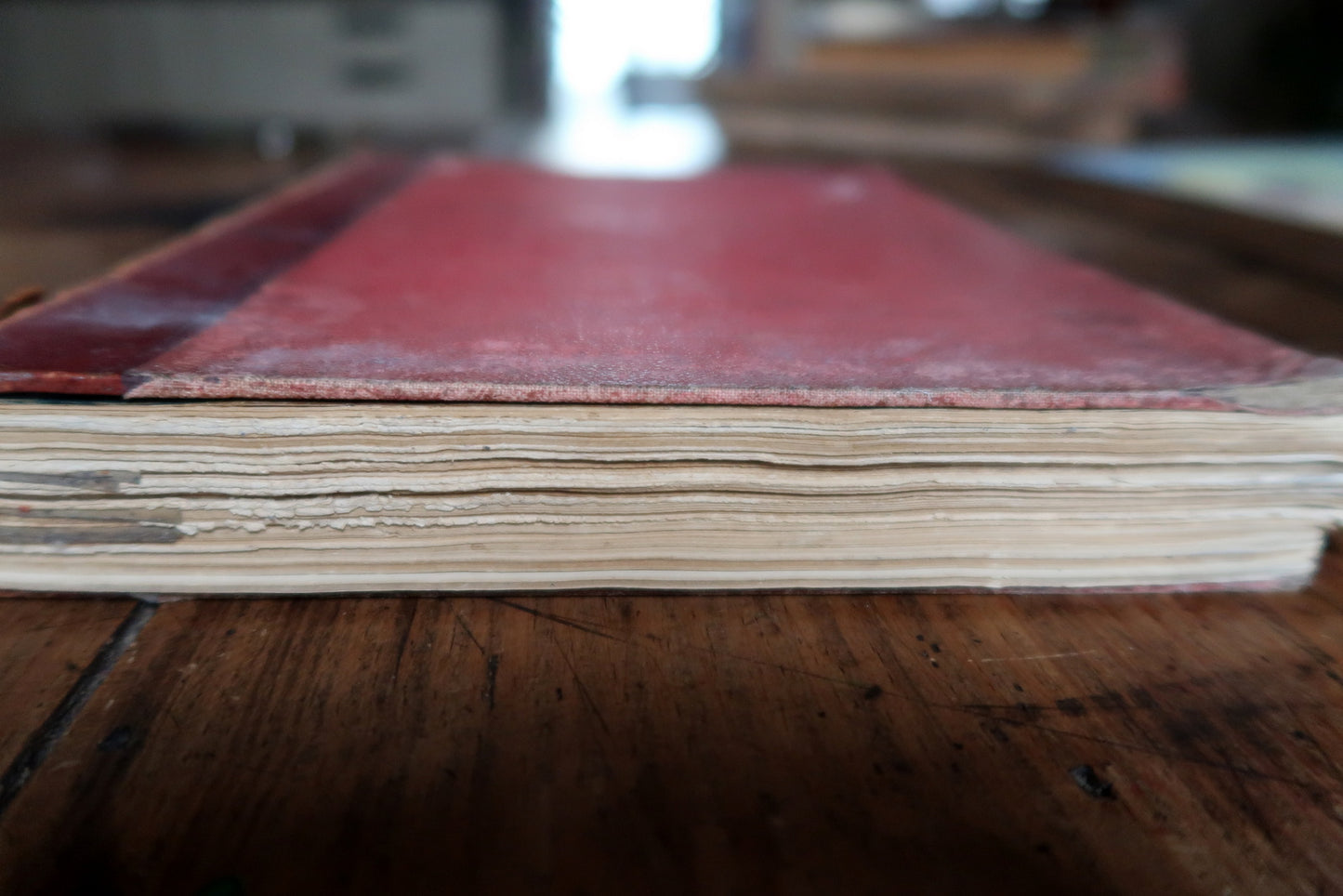 Vintage Faust opera score corner detail, worn edges and paper aging